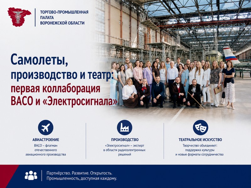 Самолеты, производство и театр: первая коллаборация ВАСО и «Электросигнала»